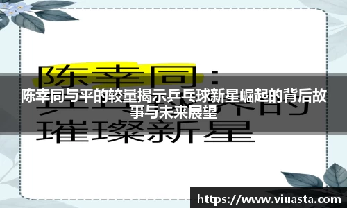 陈幸同与平的较量揭示乒乓球新星崛起的背后故事与未来展望